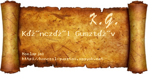 Könczöl Gusztáv névjegykártya