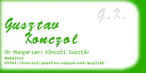 gusztav konczol business card