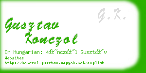 gusztav konczol business card